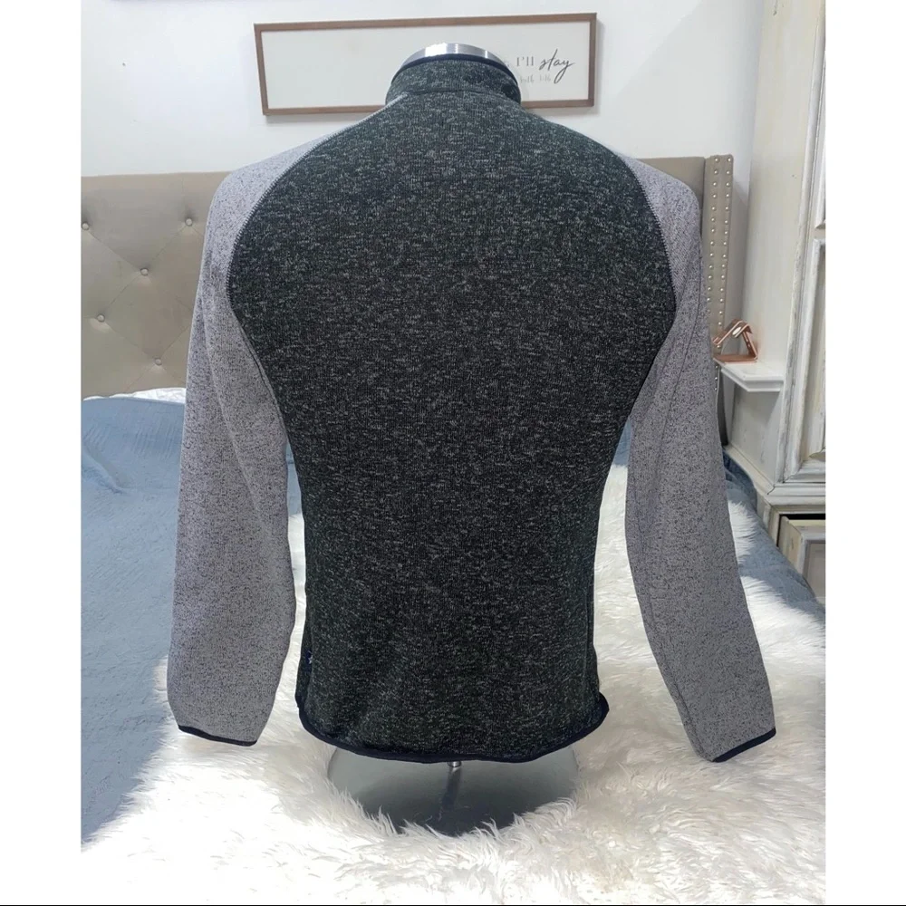 NWOT* Dockers | 1/4 Zip Fleece Lined Pullover Sweater Black Gray Men's
